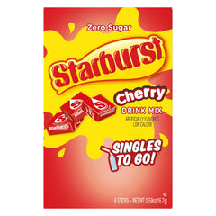 SINGLES TO GO Starburst Cherry dissolving in water demonstrates quick flavor mix.