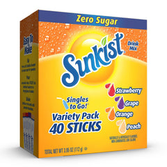 SINGLES TO GO Sunkist Soda Variety Pack bottle shot, convenient on-the-go flavor in a sugar-free mix