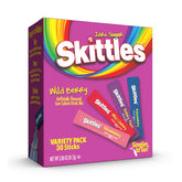 Skittles Singles To Go Wild Berry box front showing four flavors for on-the-go hydration with zero sugar