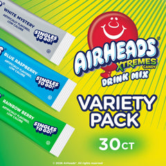 SINGLES TO GO Airheads Xtreme White Mystery packet flavors water on the go.