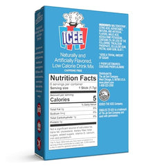 SINGLES TO GO! ICEE blue raspberry packets ready to mix into cold water.