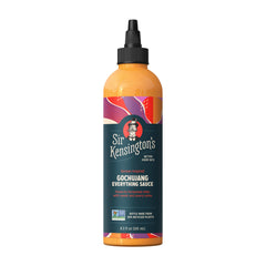 Sir Kensington's Gochujang Everything Sauce bottle ready to drizzle over veggies for flavor
