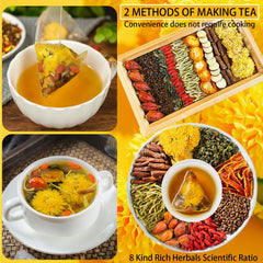 SIRDIKA Eight-herbs tea formula label highlights balanced herbal notes.