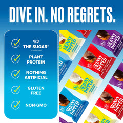 Dark chocolate coated SKINNYDIPPED almonds for a rich, satisfying bite.