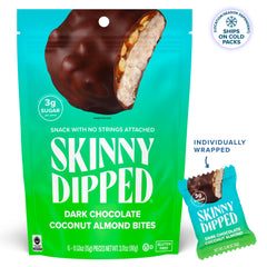 SkinnyDipped resealable four-pack bags for portion control