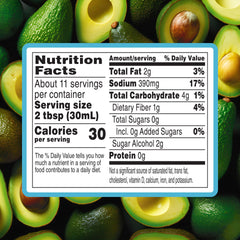 Pouring Skinnygirl avocado oil dressing showing smooth, drizzle-friendly texture.
