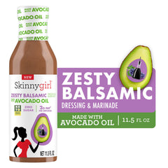 Skinnygirl Avocado Oil Dressing on fresh greens for flavor