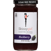 Skinnygirl Blackberry Mule sugar-free preserves jar on kitchen counter for a quick breakfast