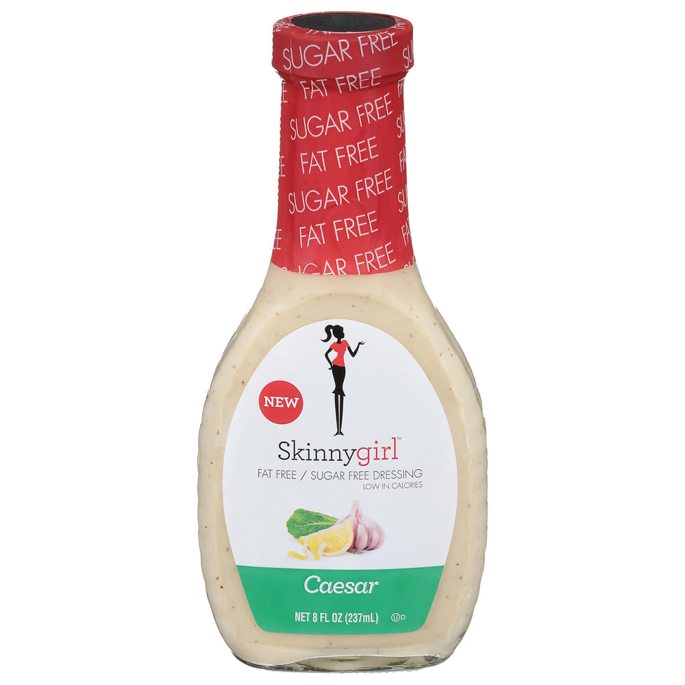 Skinnygirl Caesar dressing bottle close-up for salads, light flavor