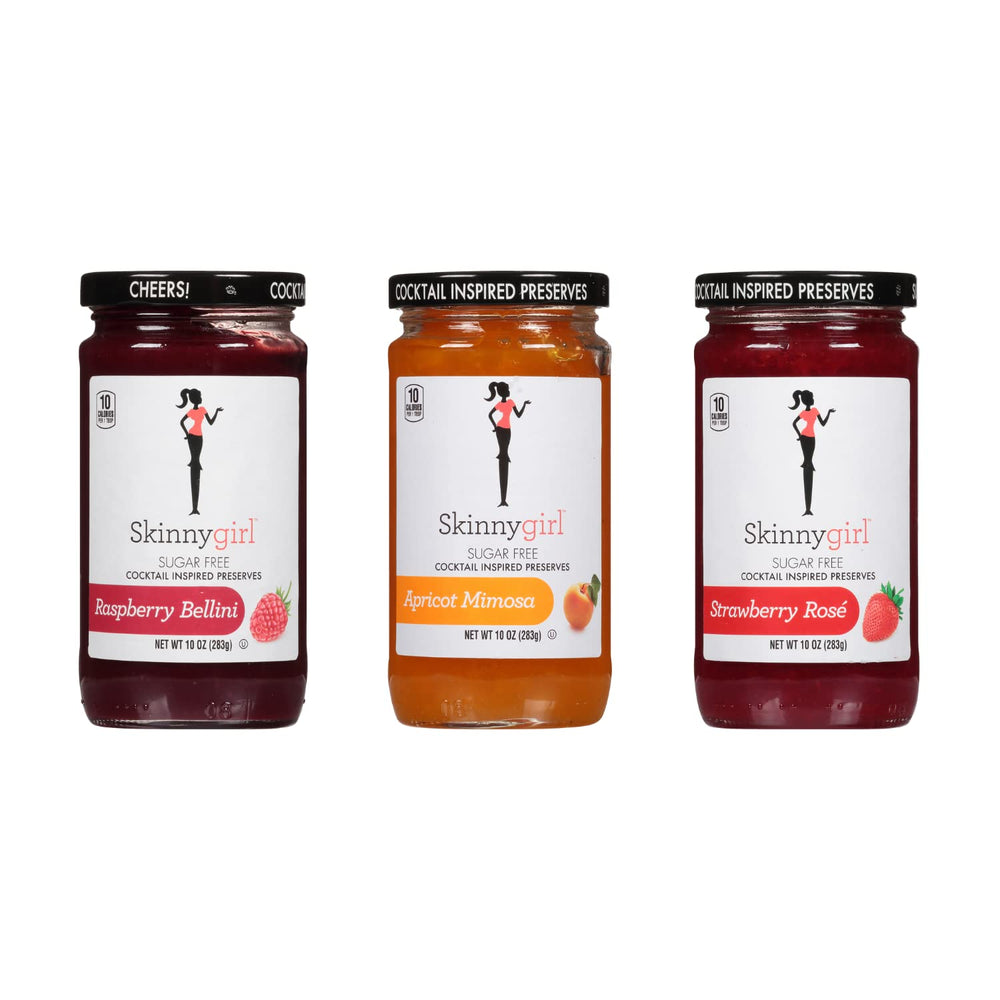 Skinnygirl Strawberry Rose preserves jar for light, cocktail-inspired spread
