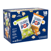 SkinnyPop Original Dairy Free White Cheddar bag closeup, gluten-free, non-GMO crunch