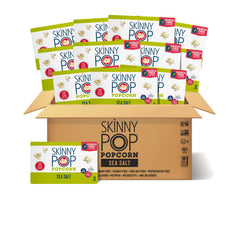 SkinnyPop Sea Salt microwave bags offer quick, crunchy snacking.
