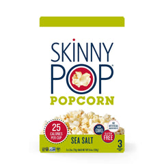 Movie-night setup with SkinnyPop ready for casual snacking.
