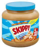 SKIPPY creamy peanut butter jar for smooth spreading