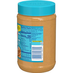 Close-up of SKIPPY Creamy Peanut Butter label highlighting simple ingredients