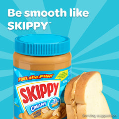 Skippy Creamy Peanut Butter on toast, perfect for a fast breakfast