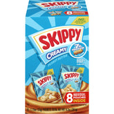 Skippy Creamy Peanut Butter squeeze packs for on-the-go protein and convenience.
