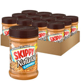 SKIPPY natural peanut butter spread creamy 15oz jar—protein boost