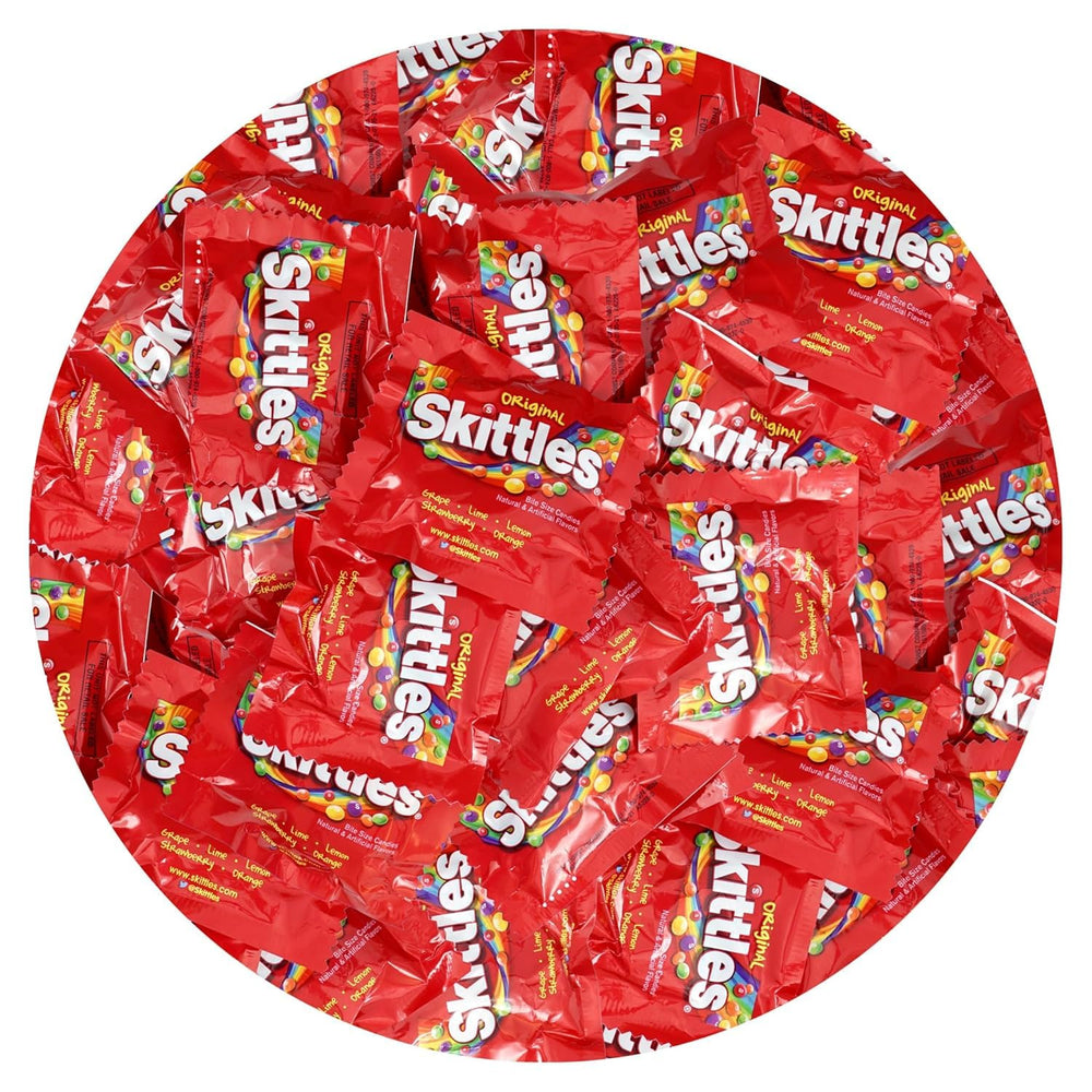 Skittles Fun Size bag ready for pantry snacking and sharing.