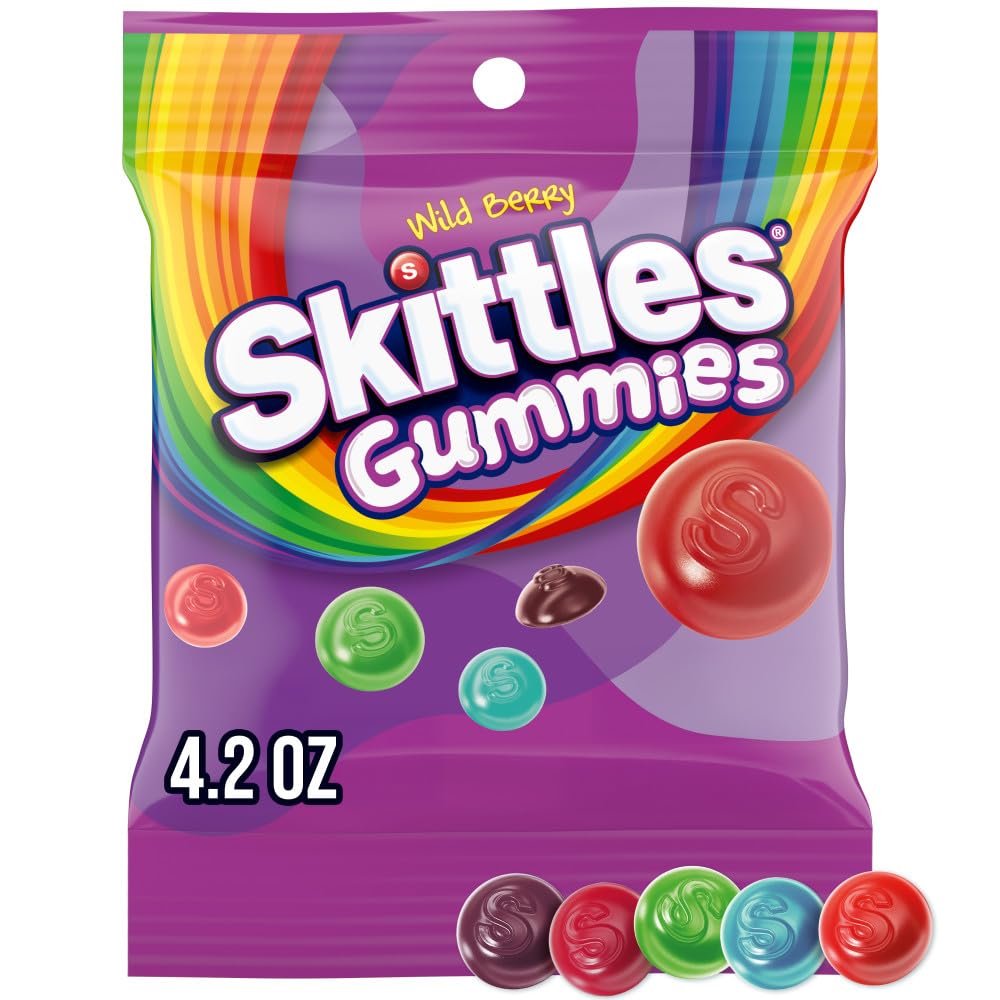 Skittles Gummies Wild Berry packaging ready for sharing during games