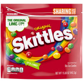 Skittles Original sharing bag close-up highlighting rainbow colors for sharing