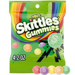Skittles Sour Gummy Candy bulk bags showcase colorful, shareable party snacks.