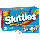 Skittles Tropical bulk box showing colorful assortment for parties