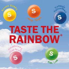 Assorted tropical flavors including pineapple, banana, kiwi, mango, and strawberry