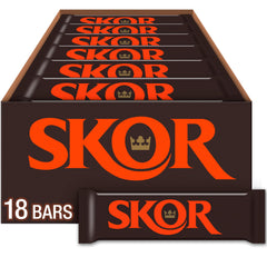 SKOR crisp butter-toffee chocolate bars bulk box for sharing at gatherings.