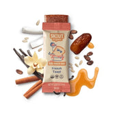 Skout Organic French Toast Bars 18-pack packaging, ideal for grab-and-go mornings.