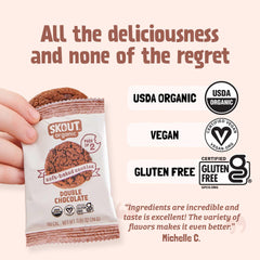 Skout Organic Peanut Butter soft-baked cookie close-up highlighting creamy texture