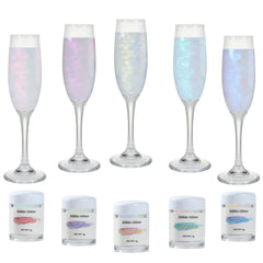 SkyVue gold edible glitter adds radiant shine to cakes and cocktails.