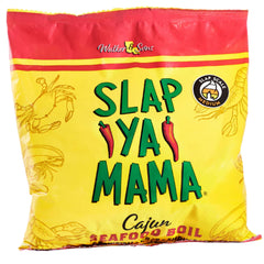 Slap Ya Mama Cajun boil seasoning bottle ready to flavor a seafood boil.