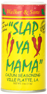 Slap Ya Mama Original Seasoning bottle front shows bold Cajun flavor for meals.