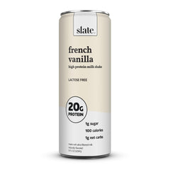 Slate Milk French Vanilla high-protein shake bottle ready to enjoy
