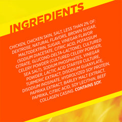 Close-up of juicy Slim Jim Buffalo-Style Chicken Stick showing tender bite.