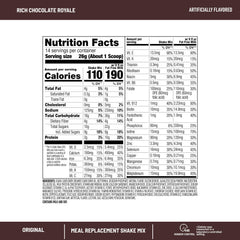 Packaging image of SlimFast Original Rich Chocolate Royale for convenient on-the-go use.