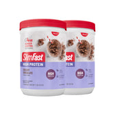 SlimFast high-protein meal replacement packaging from the 2-pack bundle.