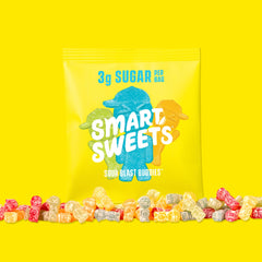 SmartSweets Sour Blast Buddies Lime flavor close-up with bright tangy bite.