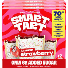 Smart Tart toaster pastries strawberry filling: real fruit flavor for quick, on-the-go breakfasts.