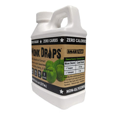 Smart138 Monk Drops coffee cup with steam and subtle zero-calorie sweetness.