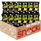Smartfood White Cheddar popcorn bag close-up highlighting real cheese flavor.