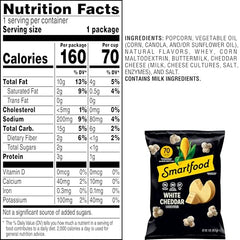 Smartfood White Cheddar popcorn on-the-go snack setup for busy days.