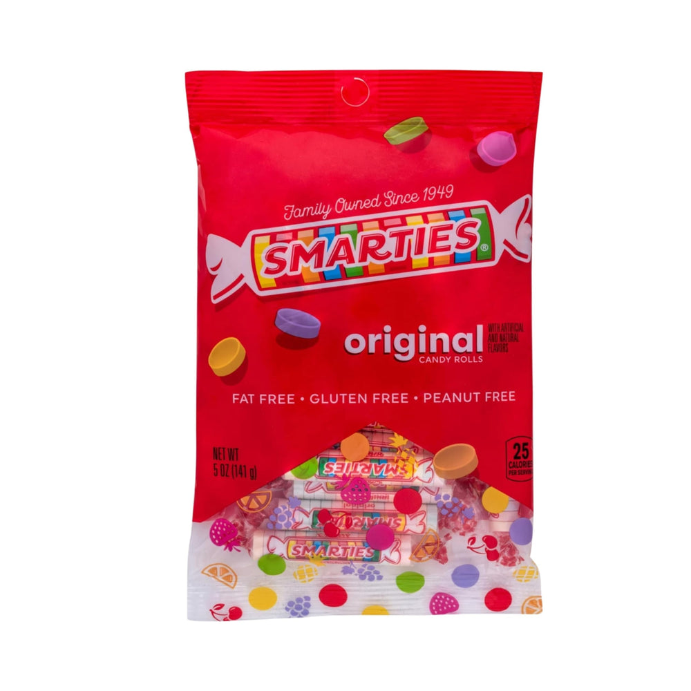 Smarties bulk rolls original flavor bag ready for sharing at parties and gatherings.