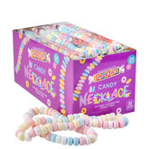 Smarties Candy Necklace packaging displays a colorful vegan-friendly treat for celebrations.