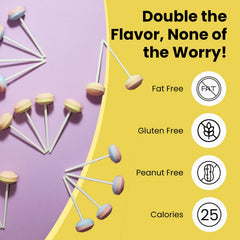 Smarties Double Lollies two-flavors-closeup showing dual fruit flavors for on-the-go snacking.