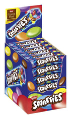 Smarties Hexagon 36x38g pack front highlighting no artificial dyes.