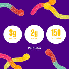 Gluten-free SmartSweets Gummy Worms label for gluten-free diets.