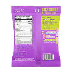 SmartSweets Sour Gummy Worms pink lemonade peach flavor bag, naturally flavored and gluten-free.