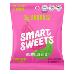 SmartSweets Sourmelon Bites pack of 12, gluten-free and low sugar.